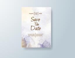 Greenery invitation template with gentle brushwork vector