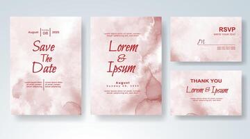 Blush Pink save the date card with transparent layers for you vector