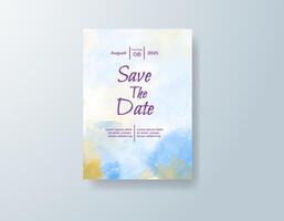 Greenery save the date card with subtle gradients vector