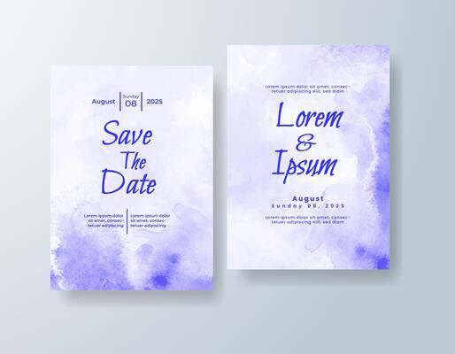 Elegant save the date card with canvas texture