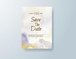 Greenery invitation template with dreamy composition vector