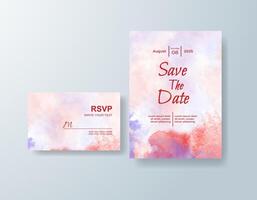 Blush Pink save the date card with muted background color vector