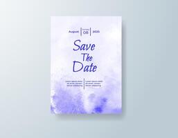 Modern save the date card with gentle brushwork vector