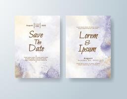 Vintage invitation suite with canvas texture vector