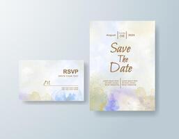 Boho RSVP card with muted background vector