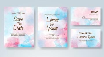Classic save the date card with gentle brushwork vector