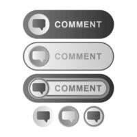 Chat Message Comment Button. Comment Button Icon on White Background. vector