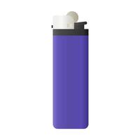 Disposable Lighter on White Background. Smoking Equipment Lighter Element. Simple Lighter Icon. vector