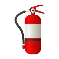 Red Fire Extinguisher on White Background. Great for Security, Emergency and Fire Fighting. Ready to Use Fire Extinguisher. vector