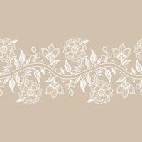 Seamless floral damask shape with geometric ethnic tradition pattern texture on pastel background. Silk and fabric pattern decoration for carpet. vector