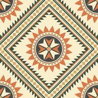 Ikat aztec ethnic pattern seamless pattern ethnic tribal Aztec geometric Navajo Native American fabric colorful designfor textile print vector