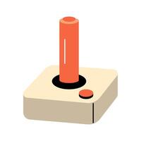 Retro Joystick Controller Icon in Flat Style vector