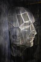 Scenery in the form of a model of a human head in a futuristic style photo