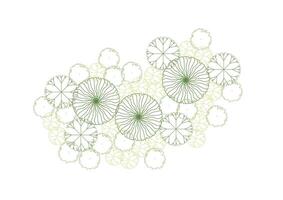 architecture drawing a tree top view plan greenery vegetation. design nature architectural landscape set element illustration bush garden flora sapling minimal. vector