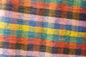 Textile surface with colored patterns photo