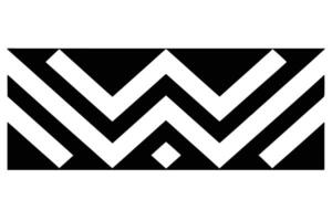 Abstract geometric zigzag pattern isolated on white background vector