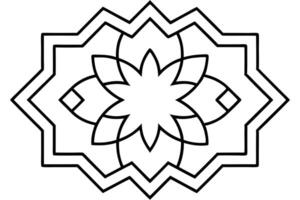 A geometric mandala pattern isolated on white background for decoration vector