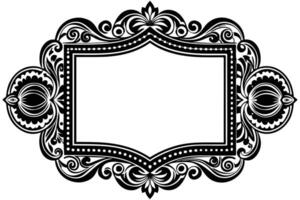 Ornate decorative frame isolated on white background with vintage style vector