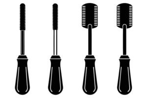Microphone collection isolated on white background in format vector