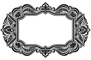 decorative frame isolated on white background with vintage style vector