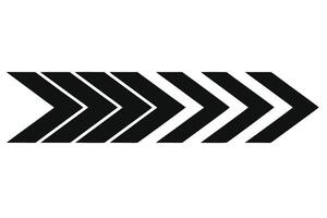 A series of black arrow shapes pointing to the right side vector