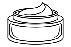 A Illustration of a jar with a cream product on a white background vector