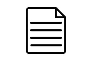 Audio document icon isolated on white background, representing sound file vector