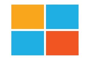 A simple graphic of four colored squares arranged in a window like formation vector