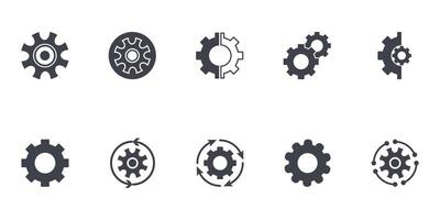Maintenance and Setting Icon in Black Color vector