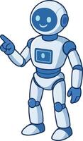 Cute Robot Pointing vector