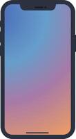 Illustration of a Modern Smartphone with Gradient vector