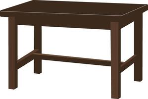 Illustration of a Minimalist Wooden Table with Simple Design vector