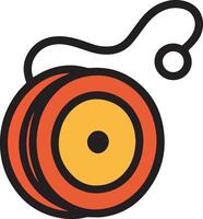 Illustration of a Colorful Yo-Yo with String vector