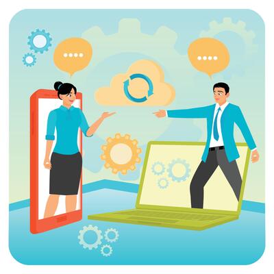 Unified Communication Between Professionals Through Digital Devices.