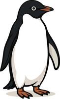 Elegant Penguin Illustration with a Glowing Background vector