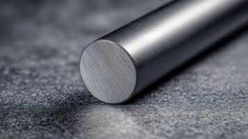 Close up view of matte space gray aluminum cylinder on textured surface showcasing sleek design photo