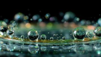 Observation of water droplets on a nano scale hydrophobic surface highlighting unique properties photo