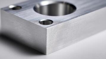 Detailed view of a CNC machined aluminum component showcasing precision and craftsmanship photo
