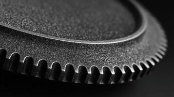 Close up view of a coin edge showcasing intricate texture and detailing inspired by premium design photo