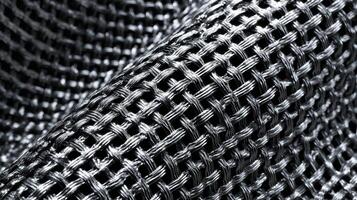 Flexible and strong woven mesh texture showcasing intricate patterns and durability in fabric design photo