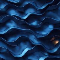 Abstract Dark Blue Waves Overlapping Honeycomb Pattern Modern Background Texture and Futuristic Design photo