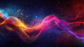 Cosmic Symphony Swirling Nebula of Light, Stars, and Vivid Colors for Abstract Backgrounds and Designs photo