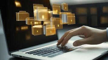 Data Management on Laptop with Virtual Folders, Conceptual Cloud Computing, Information Technology and Business Solutions photo