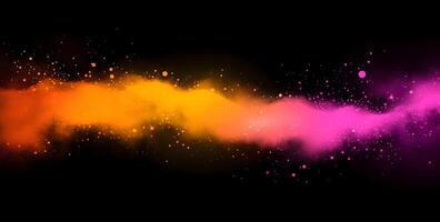 A dynamic burst of orange transitions seamlessly into radiant pink on a dark background photo