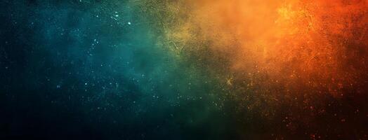 A mesmerizing gradient descends from fiery orange to cool teal, creating a captivating textured effect photo
