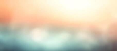 A soft bokeh blending peach and teal creates a calming, dreamlike quality background photo