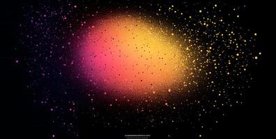 Abstract background featuring a blend of colorful splatters on a dark backdrop creates a dynamic effect photo