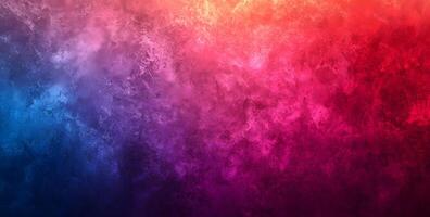 Abstract background shows a vibrant gradient from blue to red with a textured surface photo