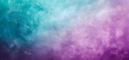 Abstract textured wall with a vibrant turquoise gradient transitioning to a soft lavender hue photo