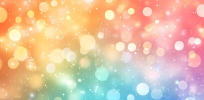 Colorful bokeh lights glow and shimmer, creating a magical and festive backdrop photo